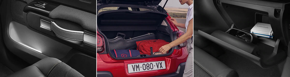 Nový Citroën C3 zavazadlový prostor o objemu 300 l